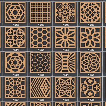 Intra απο ξύλο plywood 3mm-4mm πάχος - Διανυσματικά αρχεία γεωμετρικών μοτίβων σουβέρ Δίασταση 30x20 cm INTRAFABR-40249012 - Image 2