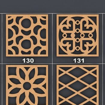 Intra απο ξύλο plywood 3mm-4mm πάχος - Διανυσματικά αρχεία γεωμετρικών μοτίβων σουβέρ Δίασταση 30x20 cm INTRAFABR-40249012 - Image 5