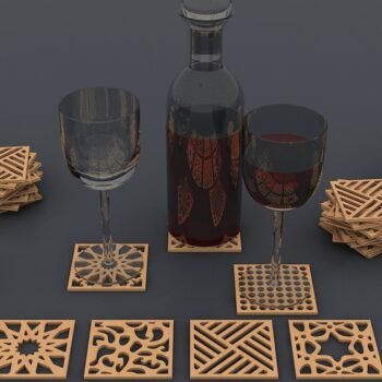 Intra απο ξύλο plywood 3mm-4mm πάχος - Διανυσματικά αρχεία γεωμετρικών μοτίβων σουβέρ Δίασταση 30x20 cm INTRAFABR-40249012 - Image 10