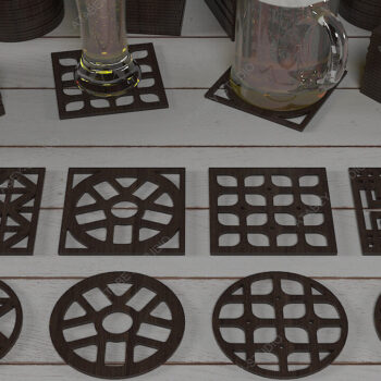 Intra απο ξύλο plywood 3mm-4mm πάχος - Coaster Laser Cut / Αρχεία Glowforge  Δίασταση 30x20 cm INTRAFABR-65762926 - Image 2