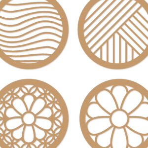 Intra απο ξύλο plywood 3mm-4mm πάχος - Coaster Lasercut -  κοπής με λέιζερ Δίασταση 30x20 cm INTRAFABR-121771766