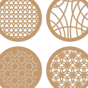 Intra απο ξύλο plywood 3mm-4mm πάχος - Coaster Lasercut -  κοπής με λέιζερ Δίασταση 30x20 cm INTRAFABR-121771780