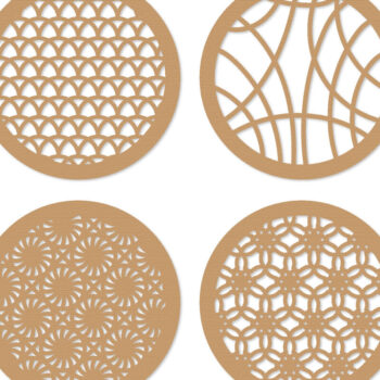 Intra απο ξύλο plywood 3mm-4mm πάχος - Coaster Lasercut - κοπής με λέιζερ Δίασταση 30x20 cm INTRAFABR-121771780 - Image 1
