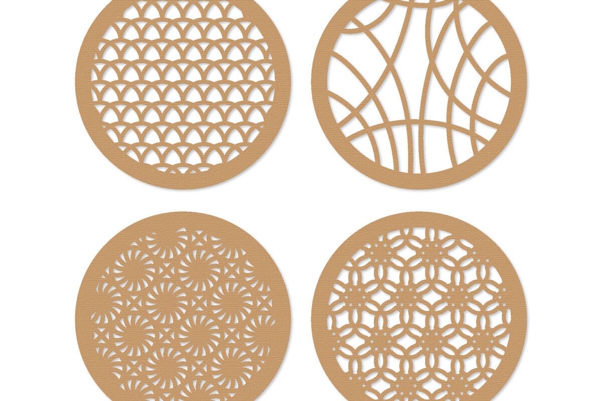 Intra απο ξύλο plywood 3mm-4mm πάχος - Coaster Lasercut -  κοπής με λέιζερ Δίασταση 30x20 cm INTRAFABR-121771780