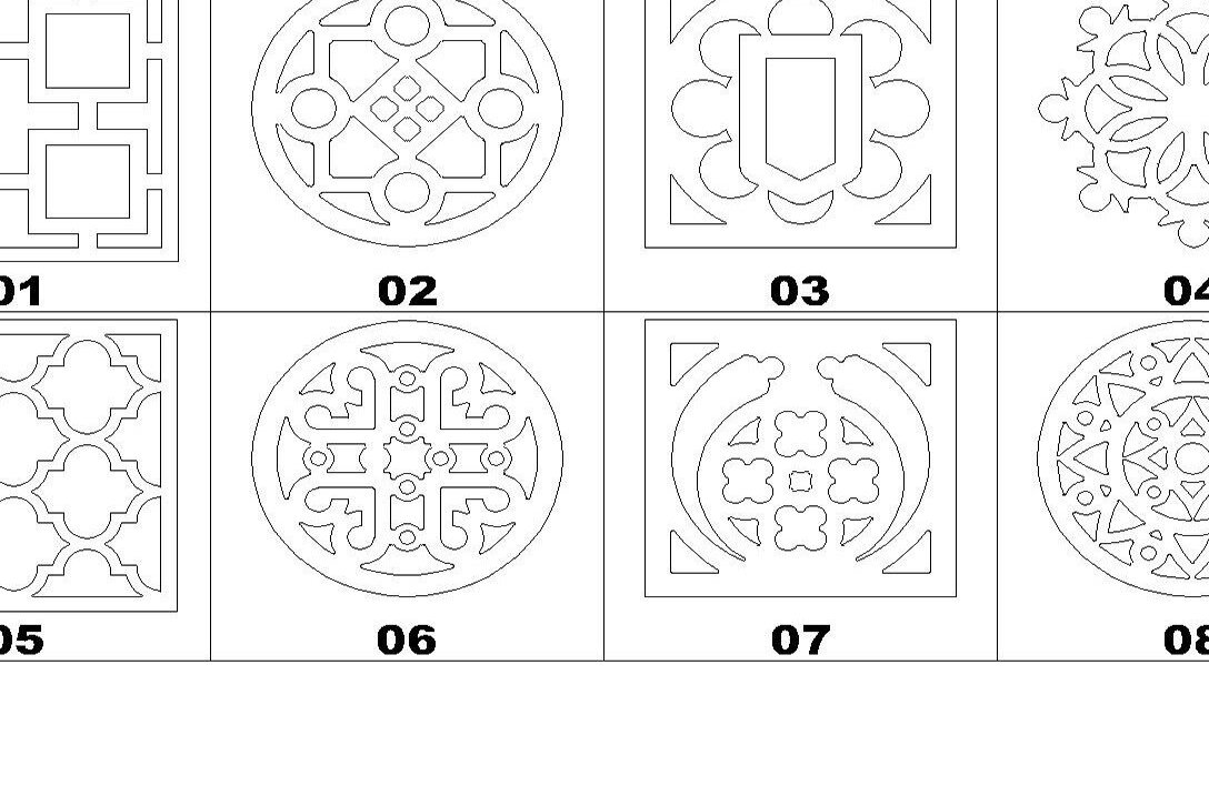 Intra απο ξύλο plywood 3mm-4mm πάχος - Σετ σουβέρ  διανυσματικό  για Lasercut Δίασταση 20x20 cm INTRAFABR-37101110