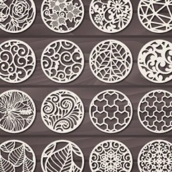 Intra απο ξύλο plywood 3mm-4mm πάχος - Πακέτο σουβέρ , Σετ σουβέρ Στρογγυλό Δίασταση 3x3 cm INTRAFABR-37710925 - Image 1