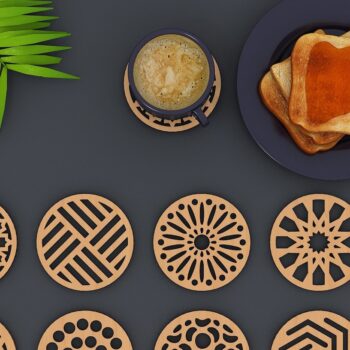 Intra απο ξύλο plywood 3mm-4mm πάχος - Coaster Trivet Laser Cut διανυσματικά αρχεία Δίασταση 30x20 cm INTRAFABR-40247321 - Image 1