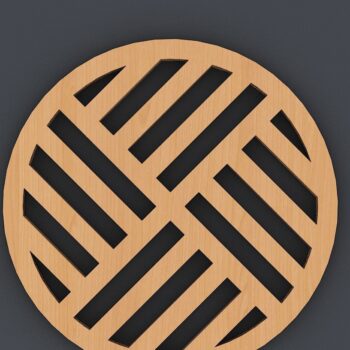 Intra απο ξύλο plywood 3mm-4mm πάχος - Coaster Trivet Laser Cut διανυσματικά αρχεία Δίασταση 30x20 cm INTRAFABR-40247321 - Image 4