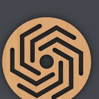 Intra απο ξύλο plywood 3mm-4mm πάχος - Coaster Trivet Laser Cut διανυσματικά αρχεία Δίασταση 30x20 cm INTRAFABR-40247321 - Image 6