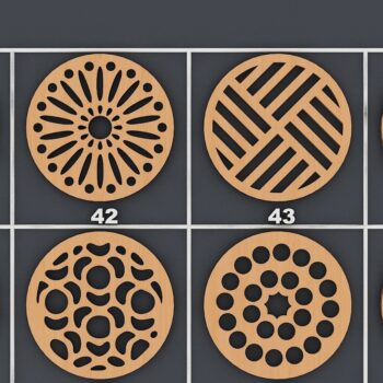 Intra απο ξύλο plywood 3mm-4mm πάχος - Coaster Trivet Laser Cut διανυσματικά αρχεία Δίασταση 30x20 cm INTRAFABR-40247321 - Image 10