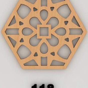 Intra απο ξύλο plywood 3mm-4mm πάχος - Πρότυπα διακόσμησης τοίχου Coaster Trivet 158 Δίασταση 30x20 cm INTRAFABR-58470921 - Image 7