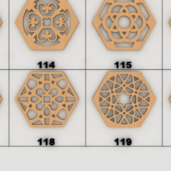 Intra απο ξύλο plywood 3mm-4mm πάχος - Πρότυπα διακόσμησης τοίχου Coaster Trivet 158 Δίασταση 30x20 cm INTRAFABR-58470921 - Image 10