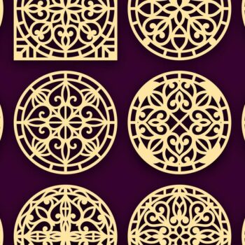 Intra απο ξύλο plywood 3mm-4mm πάχος - Διάνυσμα Coaster  περικοπής με λέιζερ  DXF,eps Δίασταση 30x20 cm INTRAFABR-76087998 - Image 2