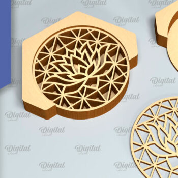 Intra απο ξύλο plywood 3mm-4mm πάχος - Σουβέρ με θήκη Laser Cut Bundle Δίασταση 30x20 cm INTRAFABR-90505692 - Image 6