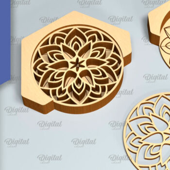 Intra απο ξύλο plywood 3mm-4mm πάχος - Σουβέρ με θήκη Laser Cut Bundle Δίασταση 30x20 cm INTRAFABR-90505692 - Image 10