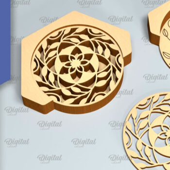 Intra απο ξύλο plywood 3mm-4mm πάχος - Σουβέρ με θήκη Laser Cut Bundle Δίασταση 30x20 cm INTRAFABR-90505692 - Image 11