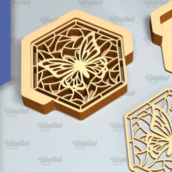 Intra απο ξύλο plywood 3mm-4mm πάχος - Σουβέρ με θήκη Laser Cut Δίασταση 30x20 cm INTRAFABR-90522728 - Image 1