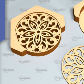 Intra απο ξύλο plywood 3mm-4mm πάχος - Σουβέρ με θήκη Laser Cut Δίασταση 30x20 cm INTRAFABR-90522746 - Image 1