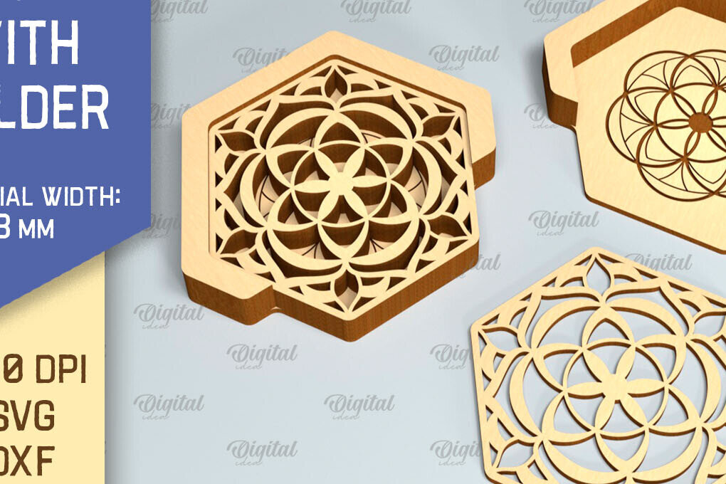 Intra απο ξύλο plywood 3mm-4mm πάχος - Σουβέρ με θήκη Laser Cut  Δίασταση 30x20 cm INTRAFABR-90522833