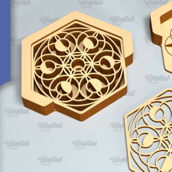 Intra απο ξύλο plywood 3mm-4mm πάχος - Σουβέρ με θήκη Laser Cut  Δίασταση 30x20 cm INTRAFABR-90522946 - Image 1