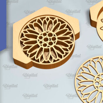 Intra απο ξύλο plywood 3mm-4mm πάχος - Σουβέρ με θήκη Laser Cut  Δίασταση 30x20 cm INTRAFABR-90522982 - Image 1