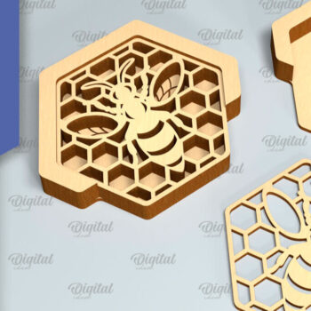 Intra απο ξύλο plywood 3mm-4mm πάχος - Σουβέρ με θήκη Laser Cut  Δίασταση 30x20 cm INTRAFABR-90522515 - Image 1