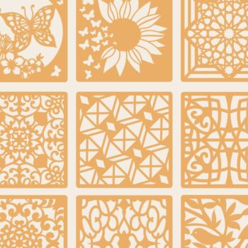 Intra απο ξύλο plywood 3mm-4mm πάχος - Πρότυπα δέσμης COASTERS για κοπή Δίασταση 4x4 cm INTRAFABR-34511003 - Image 6