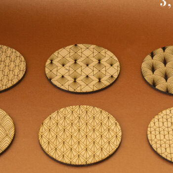 Intra απο ξύλο plywood 3mm-4mm πάχος - Coasters Deco Circles File για Δίασταση 30x20 cm INTRAFABR-83382484 - Image 3