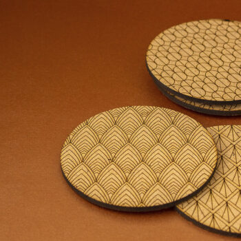 Intra απο ξύλο plywood 3mm-4mm πάχος - Coasters Deco Circles File για Δίασταση 30x20 cm INTRAFABR-83382484 - Image 4