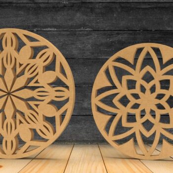 Intra απο ξύλο plywood 3mm-4mm πάχος - Σχεδιασμός σουβέρ / Cnc Pattern Cut Laser Δίασταση 30x30 cm INTRAFABR-38742266 - Image 3