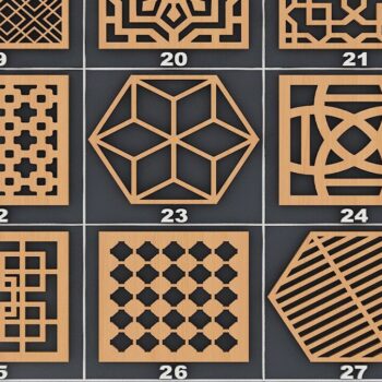 Intra απο ξύλο plywood 3mm-4mm πάχος - Coasters Glowforge Laser Cut Files Δίασταση 20x20 cm INTRAFABR-37053070 - Image 1