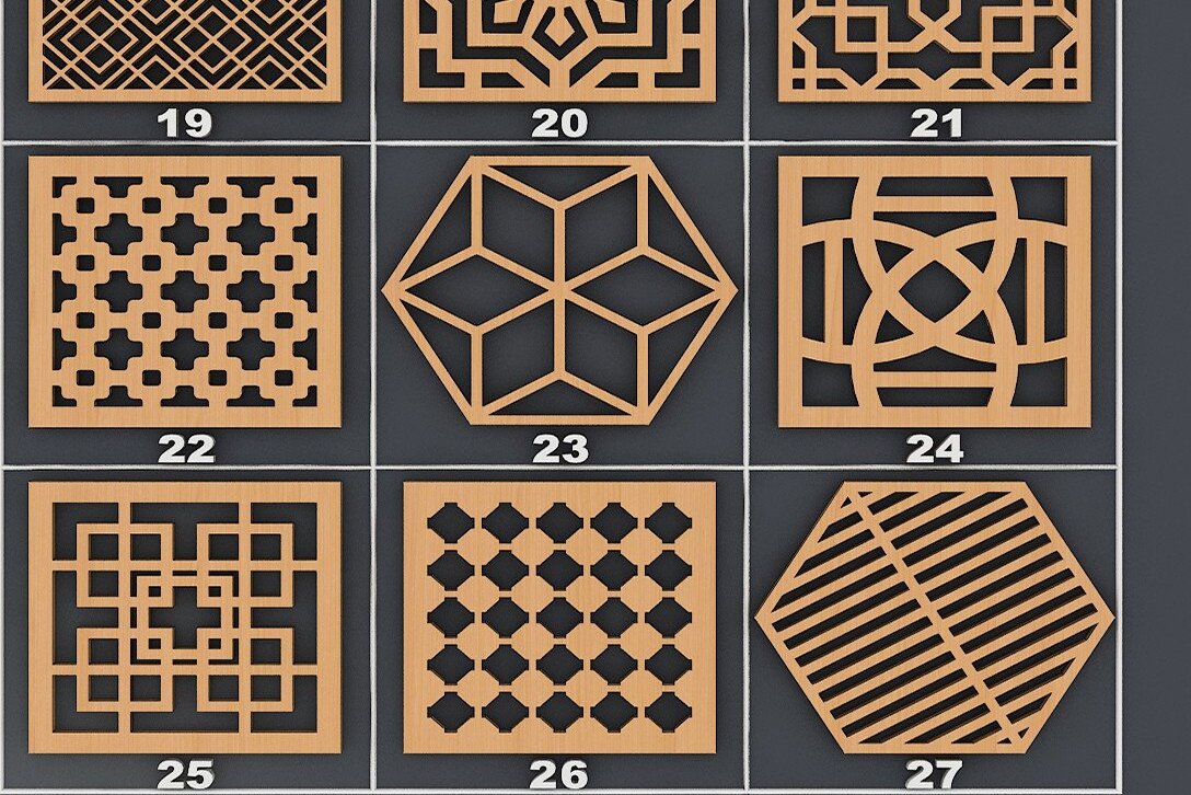 Intra απο ξύλο plywood 3mm-4mm πάχος - Coasters Glowforge Laser Cut Files Δίασταση 20x20 cm INTRAFABR-37053070