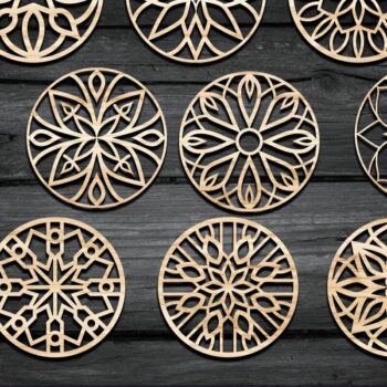 Intra απο ξύλο plywood 3mm-4mm πάχος - Σουβέρ Γκριλ Πακέτο  Cut Laser Δίασταση 30x30 cm INTRAFABR-38129325 - Image 1