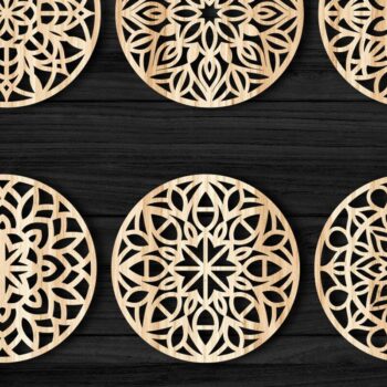 Intra απο ξύλο plywood 3mm-4mm πάχος - Σουβέρ ψησταριά Laser Cut  Bundle V04 Δίασταση 30x30 cm INTRAFABR-39376628 - Image 2
