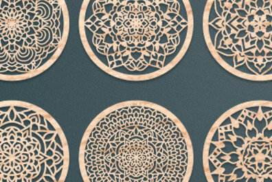 Intra απο ξύλο plywood 3mm-4mm πάχος - Σουβέρ Laser Cut  Δίασταση 30x20 cm INTRAFABR-65423818