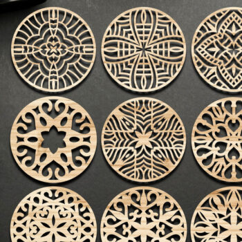 Intra απο ξύλο plywood 3mm-4mm πάχος - Αρχεία  κοπής με λέιζερ σουβέρ Δίασταση 30x20 cm INTRAFABR-66130235 - Image 1