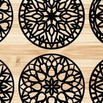 Intra απο ξύλο plywood 3mm-4mm πάχος - Πακέτο αρχείων  Cut Coasters Laser Cut V12 Δίασταση 30x20 cm INTRAFABR-39485135 - Image 2