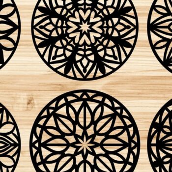Intra απο ξύλο plywood 3mm-4mm πάχος - Πακέτο αρχείων  Cut Coasters Laser Cut V12 Δίασταση 30x20 cm INTRAFABR-39485135 - Image 3