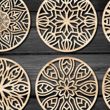 Intra απο ξύλο plywood 3mm-4mm πάχος - Πακέτο αρχείων  Cut Coasters Laser Cut V14 Δίασταση 30x20 cm INTRAFABR-42453338 - Image 3