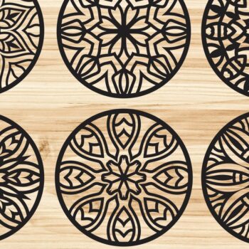 Intra απο ξύλο plywood 3mm-4mm πάχος - Πακέτο αρχείων  Cut Laser Coasters V15 Δίασταση 30x20 cm INTRAFABR-39632200 - Image 3