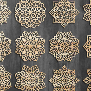 Intra απο ξύλο plywood 3mm-4mm πάχος - Πακέτο αρχείων  Cut Coasters Laser Cut V62 Δίασταση 30x20 cm INTRAFABR-60161140