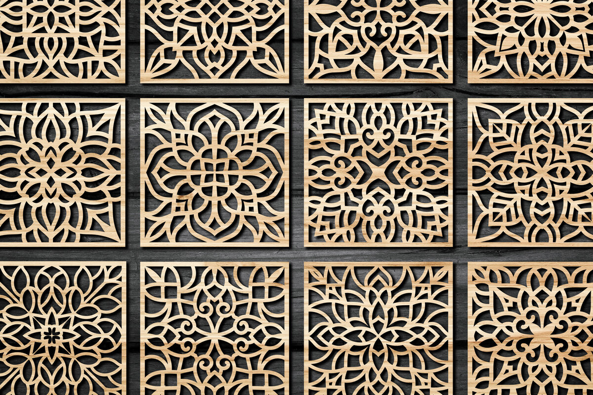 Intra απο ξύλο plywood 3mm-4mm πάχος - Πακέτο αρχείων  Cut Coasters Laser Cut V67 Δίασταση 30x20 cm INTRAFABR-60168656