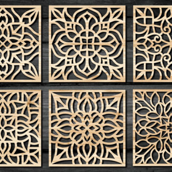 Intra απο ξύλο plywood 3mm-4mm πάχος - Πακέτο αρχείων  Cut Coasters Laser Cut V67 Δίασταση 30x20 cm INTRAFABR-60168656 - Image 2