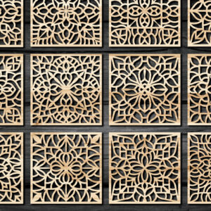 Intra απο ξύλο plywood 3mm-4mm πάχος - Πακέτο αρχείων  Cut Coasters Laser Cut V69 Δίασταση 30x20 cm INTRAFABR-60170336