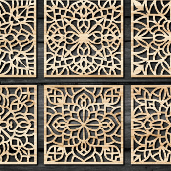 Intra απο ξύλο plywood 3mm-4mm πάχος - Πακέτο αρχείων  Cut Coasters Laser Cut V69 Δίασταση 30x20 cm INTRAFABR-60170336 - Image 2