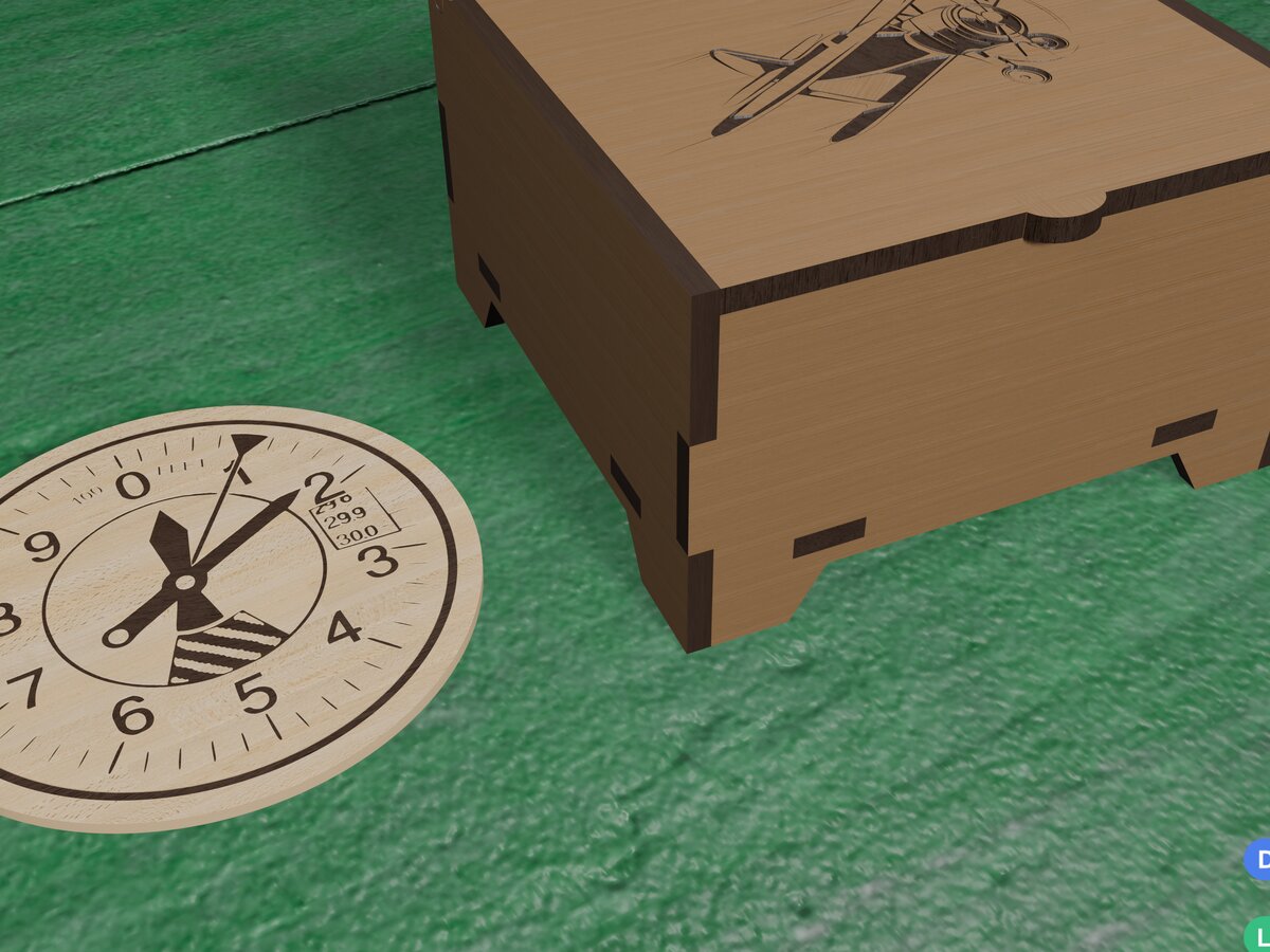 Intra απο ξύλο plywood 3mm-4mm πάχος - Coasters Laser Files Όργανο αεροπλάνου Δίασταση 20x20 cm INTRAFABR-120037239