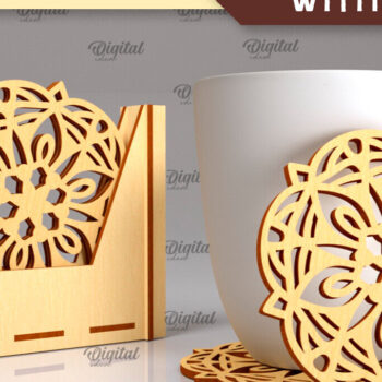 Intra απο ξύλο plywood 3mm-4mm πάχος - Σουβέρ με θήκη Laser Cut Design Δίασταση 30x20 cm INTRAFABR-102845680 - Image 1