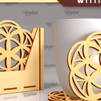 Intra απο ξύλο plywood 3mm-4mm πάχος - Σουβέρ με θήκες Laser Cut Bundle Δίασταση 30x20 cm INTRAFABR-102849182 - Image 11
