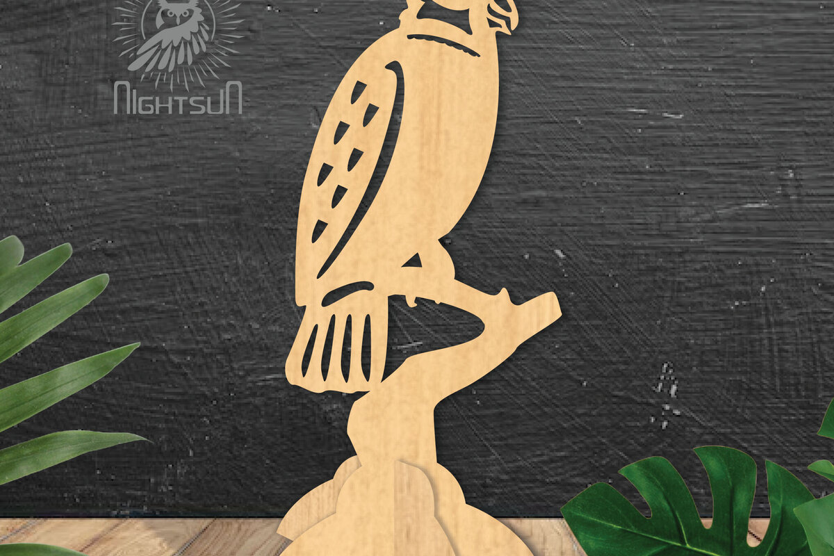 Intra απο ξύλο plywood 3mm-4mm πάχος - Cockatoo Bird Laser Cut Διακόσμηση σπιτιού  3 Δίασταση 20x20 cm INTRAFABR-112467013
