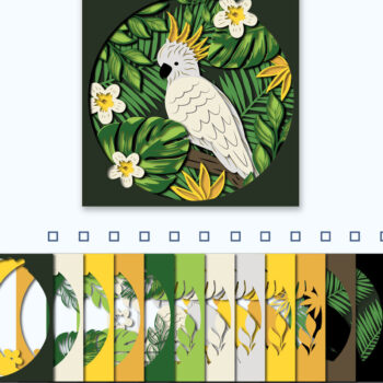 Intra απο ξύλο plywood 3mm-4mm πάχος -  κοπής πολυστρωματικού χαρτιού COCKATOO Δίασταση 8x8 cm INTRAFABR-80378334 - Image 7